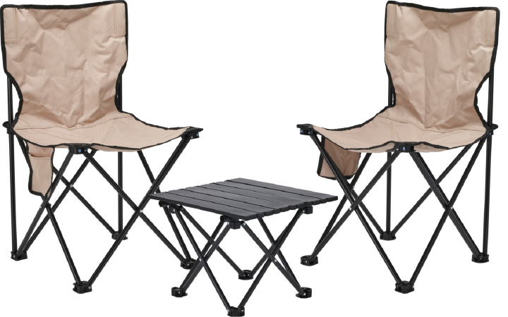 Faltbares Campingset 3-tlg. Tisch und Campingstühle